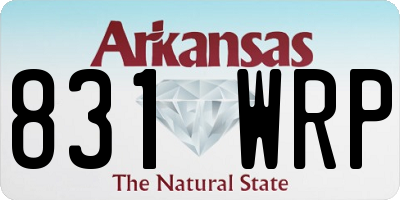 AR license plate 831WRP