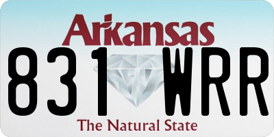 AR license plate 831WRR