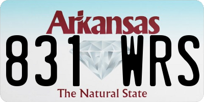 AR license plate 831WRS
