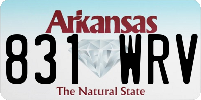AR license plate 831WRV