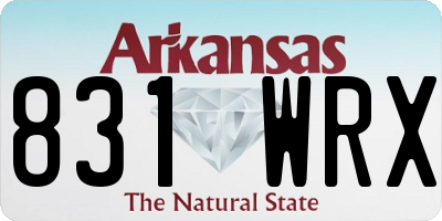 AR license plate 831WRX