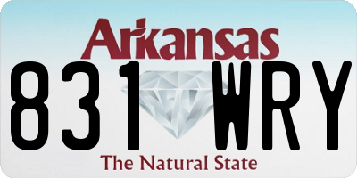 AR license plate 831WRY