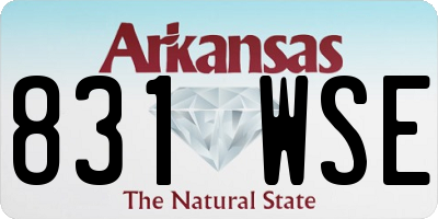AR license plate 831WSE