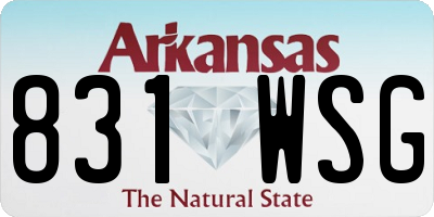AR license plate 831WSG