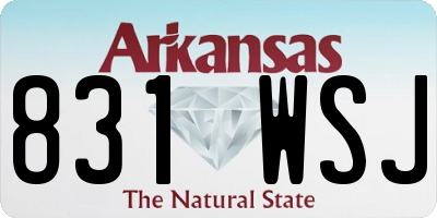 AR license plate 831WSJ