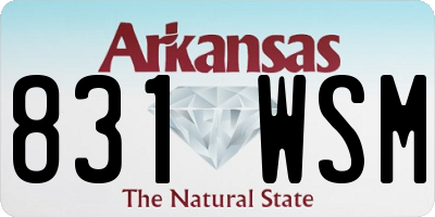 AR license plate 831WSM