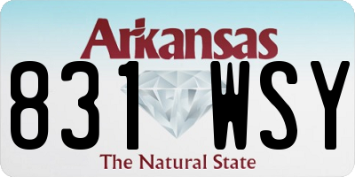 AR license plate 831WSY