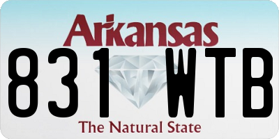 AR license plate 831WTB