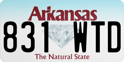 AR license plate 831WTD