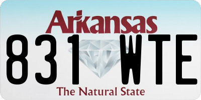 AR license plate 831WTE