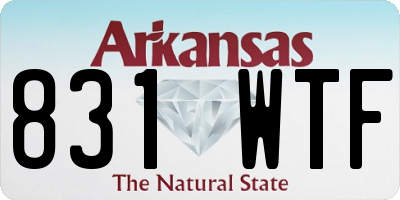 AR license plate 831WTF