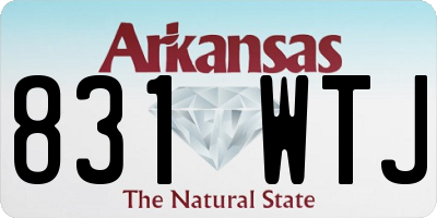 AR license plate 831WTJ