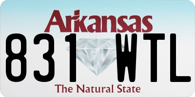 AR license plate 831WTL