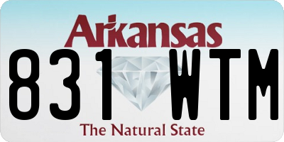 AR license plate 831WTM