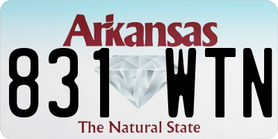 AR license plate 831WTN