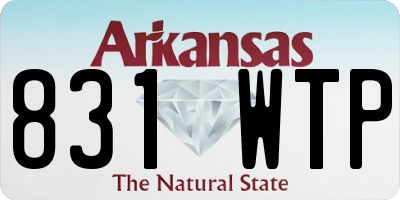 AR license plate 831WTP