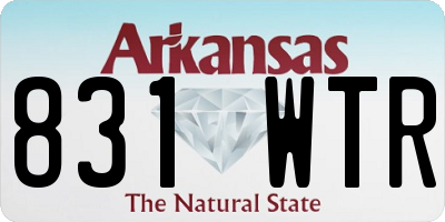 AR license plate 831WTR