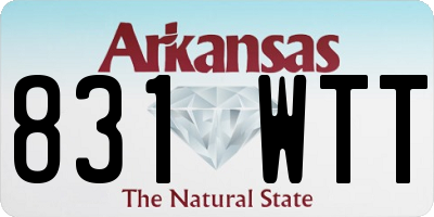 AR license plate 831WTT