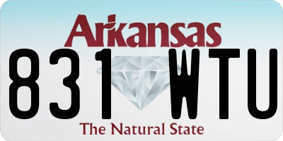 AR license plate 831WTU