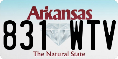 AR license plate 831WTV