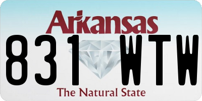AR license plate 831WTW