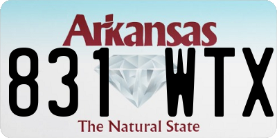 AR license plate 831WTX