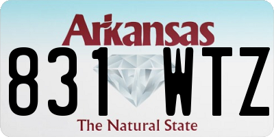 AR license plate 831WTZ