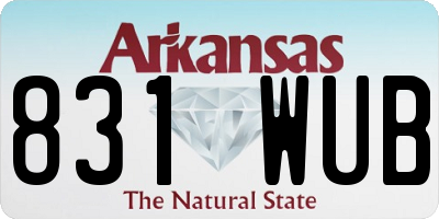 AR license plate 831WUB