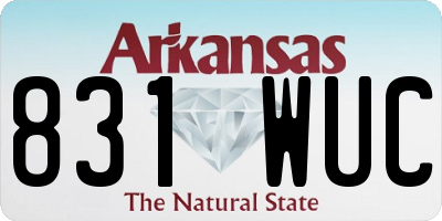 AR license plate 831WUC
