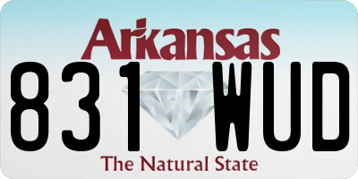 AR license plate 831WUD