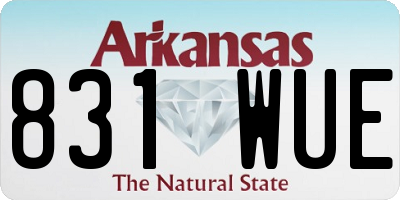 AR license plate 831WUE