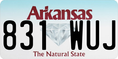 AR license plate 831WUJ