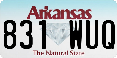 AR license plate 831WUQ
