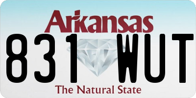 AR license plate 831WUT