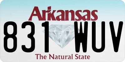 AR license plate 831WUV