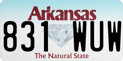 AR license plate 831WUW