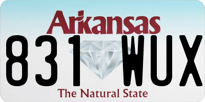 AR license plate 831WUX