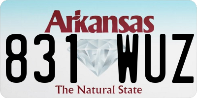 AR license plate 831WUZ