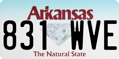 AR license plate 831WVE