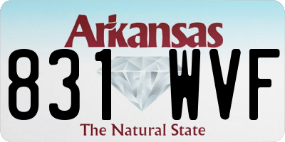 AR license plate 831WVF