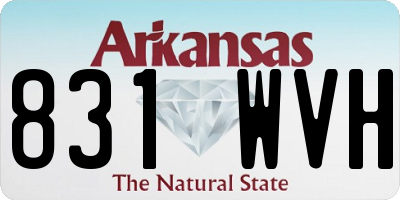 AR license plate 831WVH