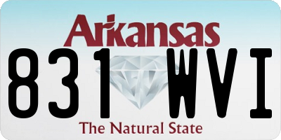 AR license plate 831WVI