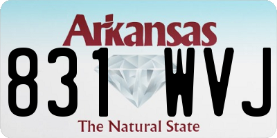 AR license plate 831WVJ