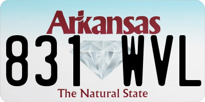 AR license plate 831WVL