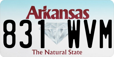 AR license plate 831WVM
