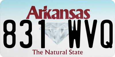 AR license plate 831WVQ