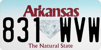 AR license plate 831WVW