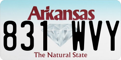 AR license plate 831WVY