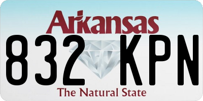 AR license plate 832KPN