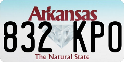 AR license plate 832KPO